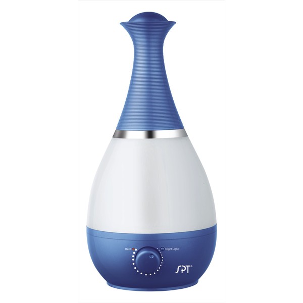 Ultrasonic Humidifier with Frangrance Diffuser and Night Light (Blue)