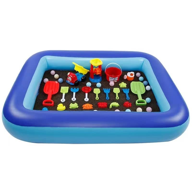 Inflatable Splash Pool for Kids, Plastic Wading Pools Outdoor, Large