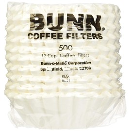 Bunn 20115.0000 1000 Count 12 Cup Commercial Coffee Brewer Filters, White (1000)