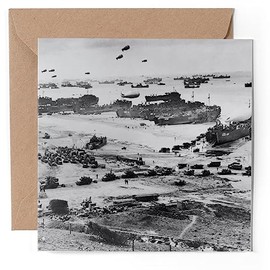1 x Greeting Card - Omaha Beach 1944 WW2 Normandy France - Blank Birthday Celebration Anniversary #51605
