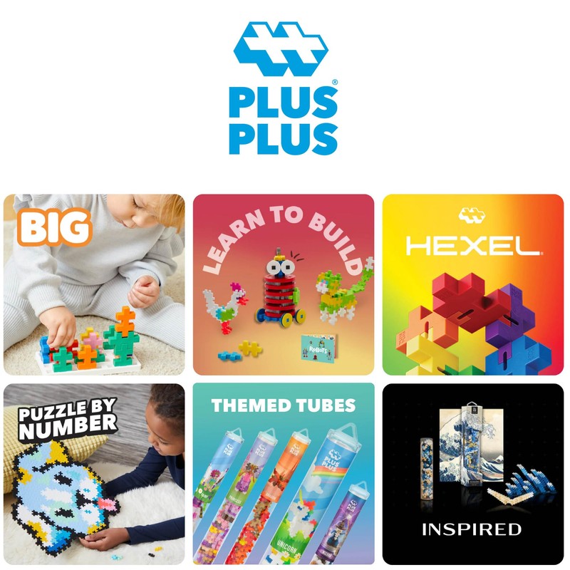 Plus Plus 3D Puzzle Building Block Set, 70 Mini Interlocking