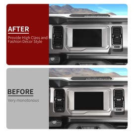 Linskip Dash Vent Insert Covers Compatible with Ford Bronco 2025 2024-2021, Air Vent Knob Trim Kit for Ford Bronco Interior Accessories(Carbon Fiber Black)