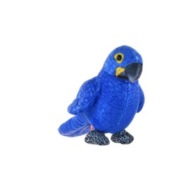 Wild Republic Rainforest Hyacinth Macaw, Stuffed Animal, 4.5 Inches, Plush Toy, Fill is Spun Recycled Water Bottles, Eco Friendly