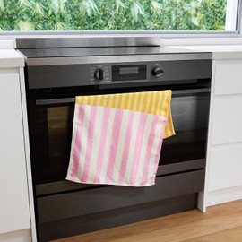 Dock & Bay Tea Towels - Quick-Drying Dish Towels in Thick Waffle Fabric - Medium Size 75x45cm, 29x17 - Pink Grapefruit