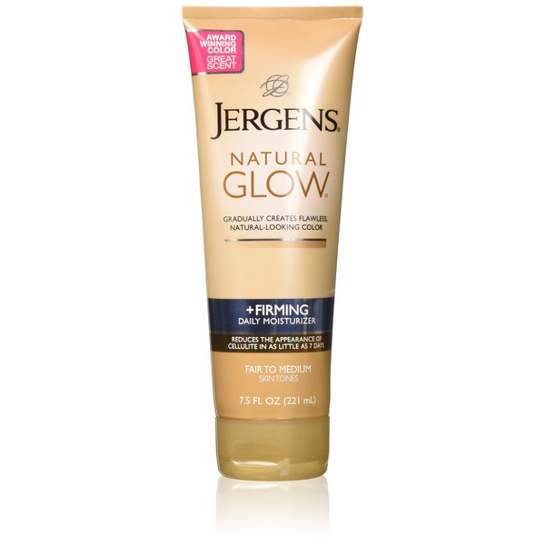 Jergens Natural Glow Firming Moisturizer, Fair to Medium Skin Tones 7.5 Ounces - 2 Pack