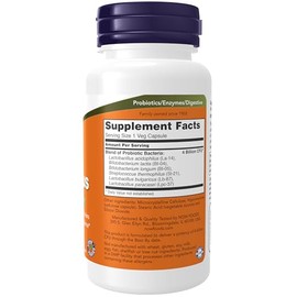 NOW Suplementos, Acidophilus 4X6, 4 mil millones de potencia con 6 cepas probióticas, cepa verificada, 120 cápsulas vegetales