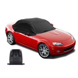 Half Car Cover for Mazda 2015-2024 MX-5 MK4, 420D Oxford Waterproof Car Cover UV Protection Dust Proof Cover from Sun Ice Frost Snow for 2015-2024 ND, 2018-2024 ND2