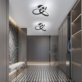 Comely LED Deckenleuchte Moderne, 22W Deckenlampe LED Kaltwei? 6500K, Creative Flower Form Schwarze Kronleuchter fr Wohnzimmer Schlafzimmer Flur Kche Balkon, Durchmesser 24CM