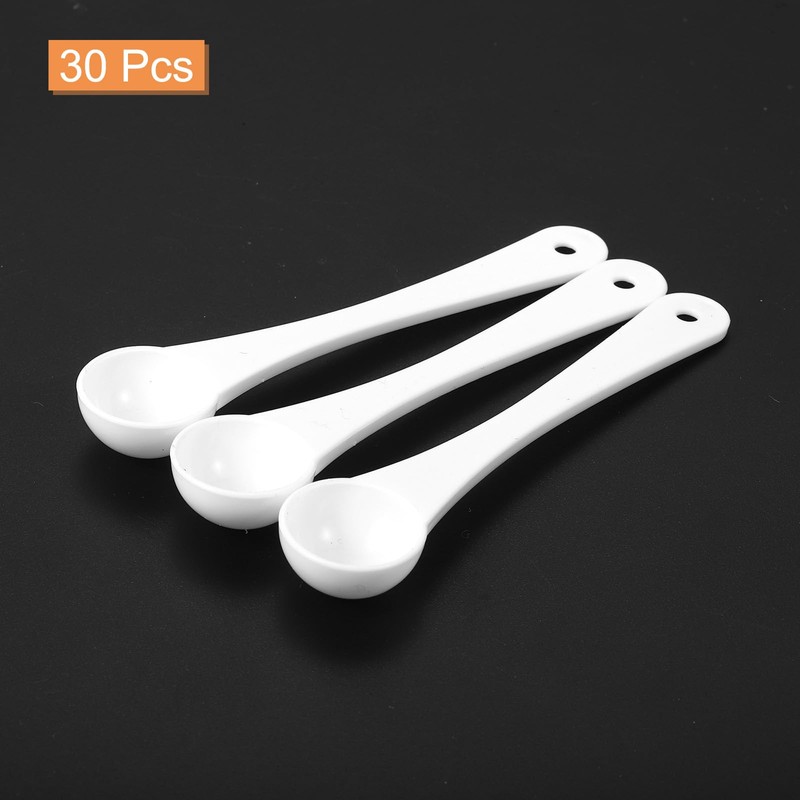 uxcell 30Pcs Teaspoon Micro Scoops 0.5g Mini Powder Scoops Mini
