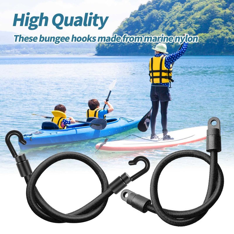 20 Pcs Bungee Shock Cord Hooks for 1/4 Inch Rope