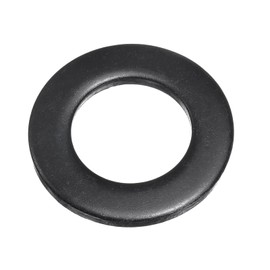 sourcing map M33 Stainless Steel Flat Washers, 34mm ID x 60mm OD x 5mm Thick Black Zinc Plated Metal Washers for Screws and Bolts