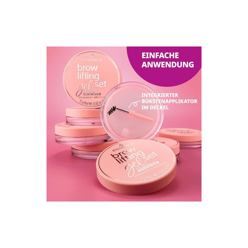 essence brow lifting gel set, transparent eyebrow gel with gel-like