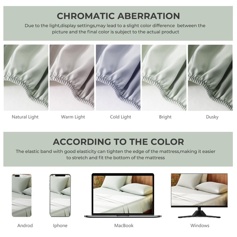 Bedlifes Queen Size 4-Piece Blend Rayon Derived from Bamboo Sheets