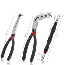 3PCS Electrical Disconnect Pliers, Electrical Connector Separator, Fuel Line Petrol Clip Pliers, Automotive Disconnect Tools for Air Flow Sensors Fuel Injectors Hose Spark Plug