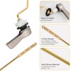 Hibbent Universal Metal Side Mount Toilet Handle Replacement Kit, Brass
