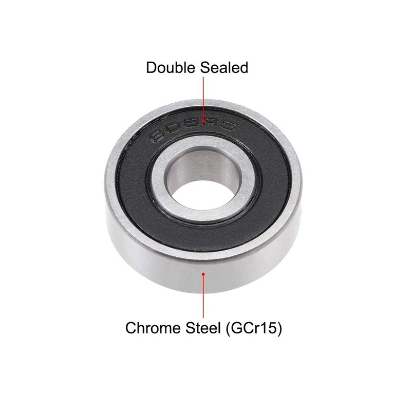 sourcing map 608-2RS Deep Groove Ball Bearing 8x22x7mm Double Sealed