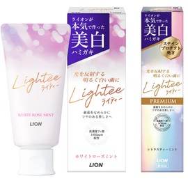Lightee Whitening Toothpaste, White Rose Mint, Toothpaste, 1.9 oz (53 g) + Leaflet Included