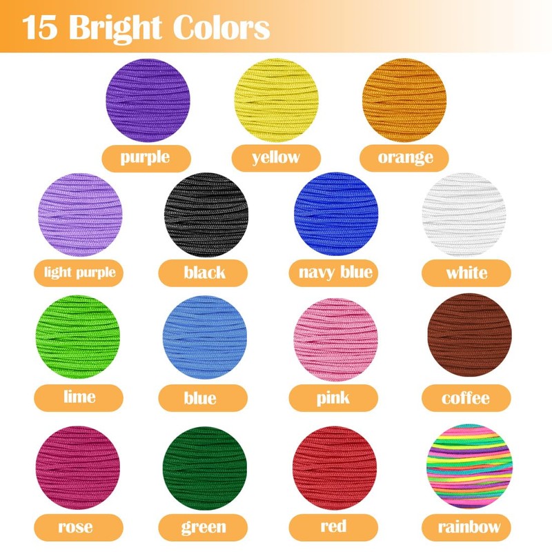 Suo Long 15 Colours Nylon String 1mm for Bracelet Making