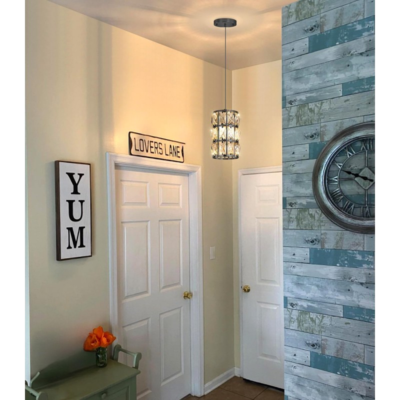 dolria Modern Crystal Chandelier Mini Chandelier Pendant Lighting for Kitchen