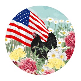 Vinyl Wall Quotes Stickers Fourth of July Patriotic USA American Flag DIY Wall Mural Home Decor National Flag American Banner Wall Decals Stickers for Living Room Laptop Backdrop Outdoors