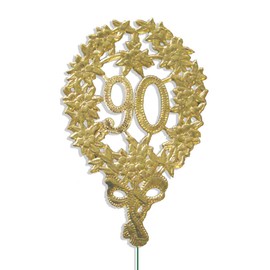 Kunze Dresden Party Anniversary Jubilee Number 90 with Wire, Gold