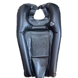 Inflatable Shampoo Basin, Convenient in-bed/ on chair hair washing. Hair washing tray for sink at home, bathtubs, or over a basin / bucket. Soft and Lightweight.