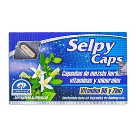 Selpy Caps Vitamina B6 Y Zinc Capsulas De Mezcla Herbal Vitaminas Y Minerales Suplemento Alimenticio