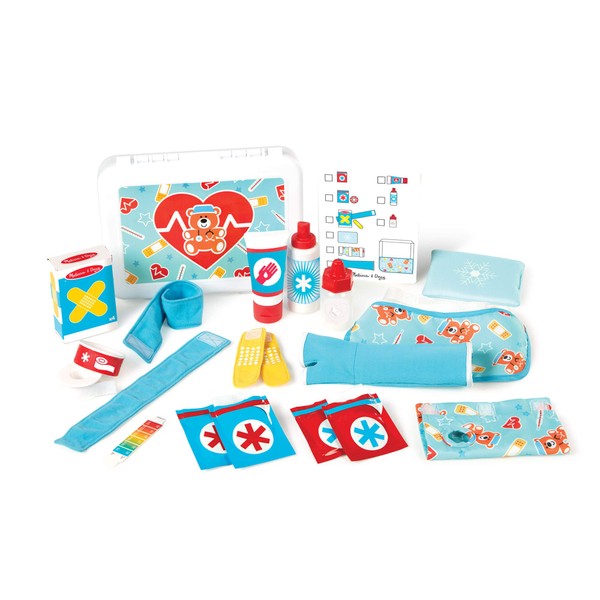 Melissa & Doug Get Well First Aid Kit Play Set | Pretend Play | First Aid Box Play Set | 3+ | Gift for Boy or Girl