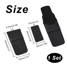 AHANDMAKER Black Watch Case, Single Watch Case Full PU Leather, Portable Travel Watch Case with Seal, Watch Storage for Watch Organiser, Unisex, 14 x 8 cm