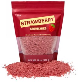 Strawberry Crunch Topping – Strawberry Crunch Crumbles for Ice Cream, Frappe, Cookies & Cakes, Cupcake Toppings, 18 Ounce Bag