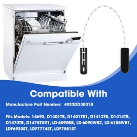 4933DD3001B Door Cable for LG Dishwashers by FreeCat,Dish Washer Door Hinge Cable Assembly Replaces 4933DD3001A PS3524406 AP4511304 AH3524406,2-pack