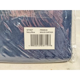 Superior 2 Blackout Back Tab Panels-Navy Blue 52" x 63" Thermal Insulation