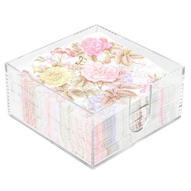 Acrylic Cocktail Napkin Holder for Table Clear Guest Towel Holder Beverage Buffet Paper Napkin Caddy for Bar, Party, Dinner(SIZE:5.5x5.5inch)