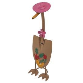 Couple Duck Shovels Ornaments Iron Art Exquisite Hand Painted Fun Innovative Outdoor Garden Duck Shovel Decoration Round Shovel