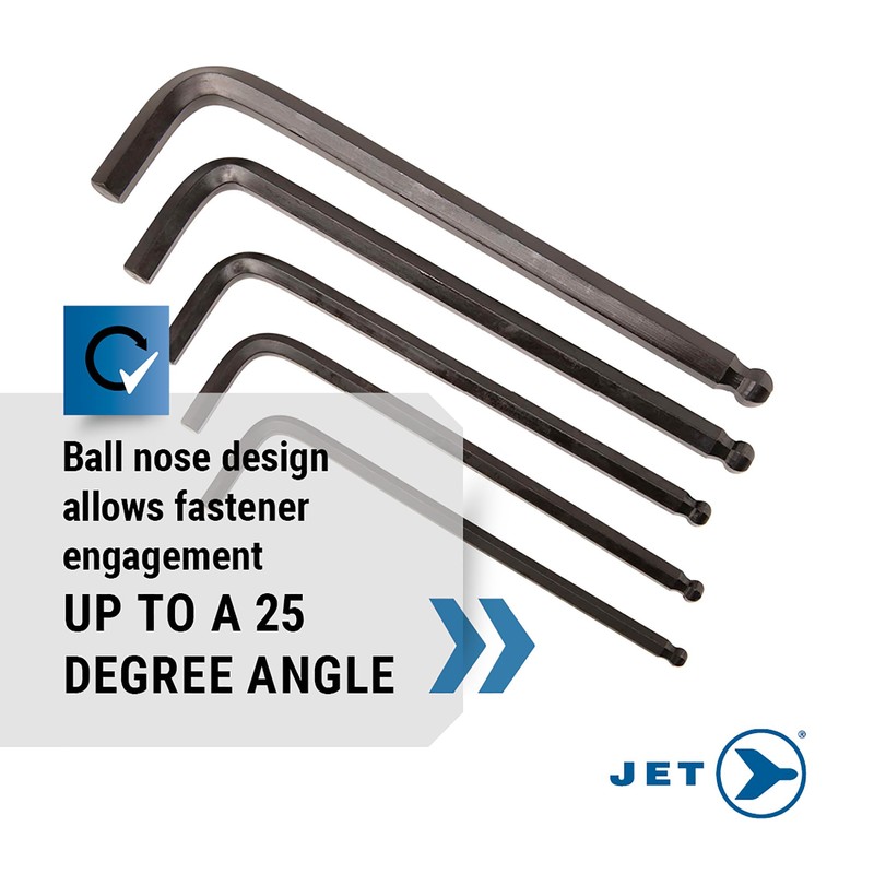 JET SAE & Metric Ball Nose Hex Key Set -