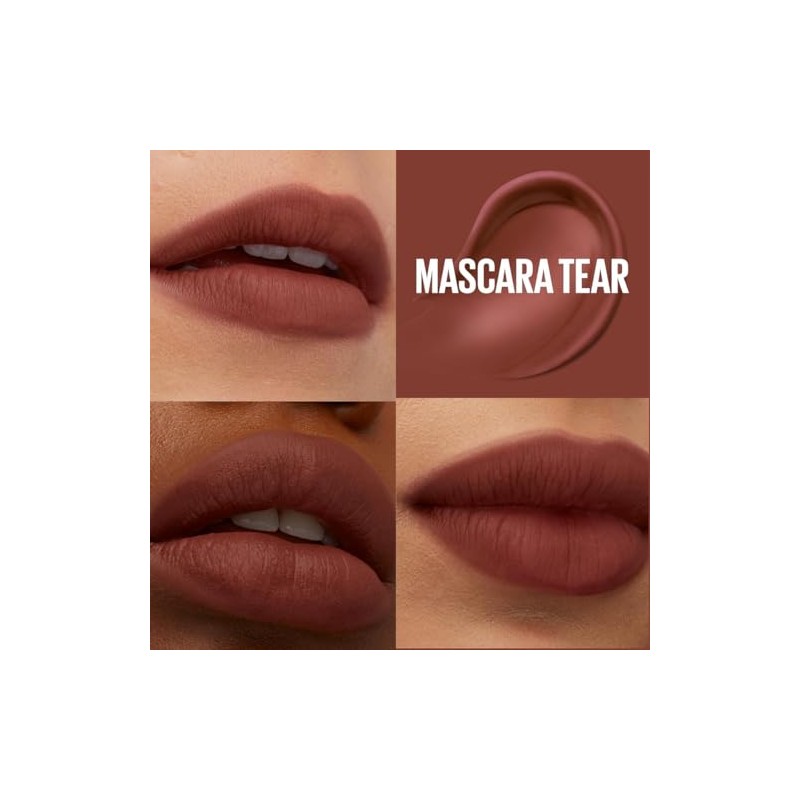 Maybelline Super Stay Teddy Tint, Tinta para Labios Mate Difuminado,