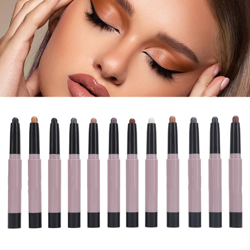 12pcs Eye Shadow Stick Waterproof Eyeshadow Stick Matte Eye Shadow