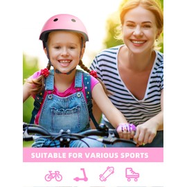 XJD Toddler Bike Helmet for Baby/Infant 3-8 Years Old, Adjustable Skateboard Helmet for Kids Boys Girls (Pink, Small:20.08"-21.26"/51-54cm)