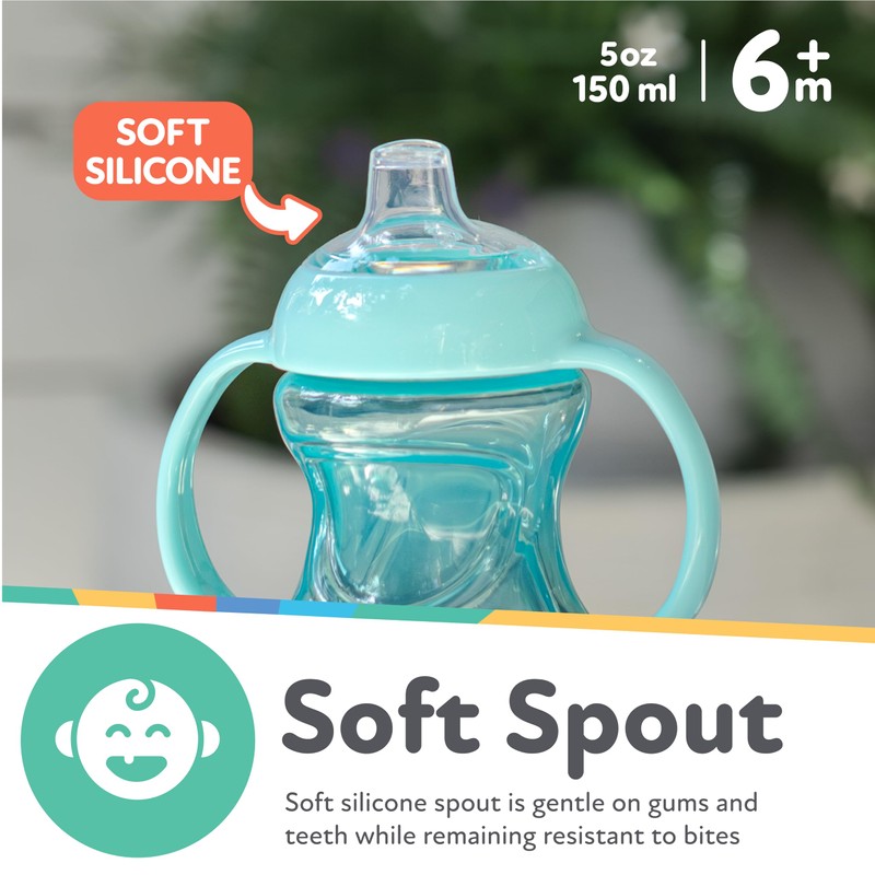 Nuby Mini Grip N' Sip No-Spill Baby Sippy Cups with