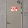 Emergency Exit Only Sticker Sign, "Emergency Exit Only - Door