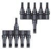 FUSHUI MC4 Connector for Solar Panel Parallel T-shaped MC4 Connector