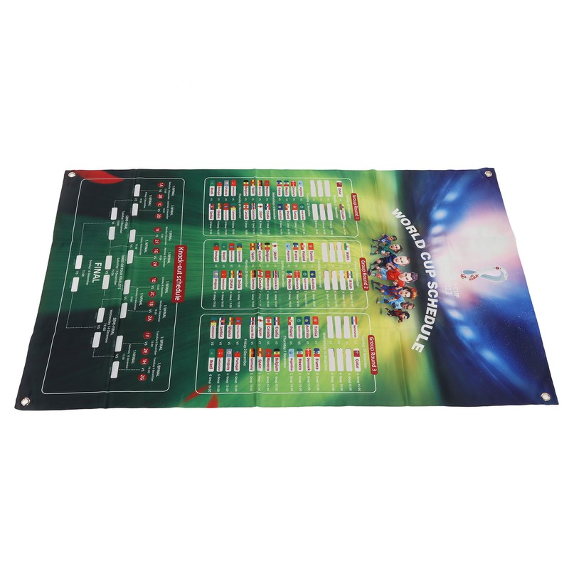 Football Game Wall Chart Portable Home Bar Office 2022 Soccer