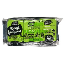 Honest to Goodness Organic Roasted Seaweed Snack, Sea Salted, 5g, Pack of 6: Nutritious, Crispy, and flavorful Seaweed Goodness in Every bite. Seasoned to Perfection.