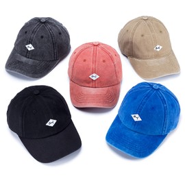 Croogo Superior Cotton Twill Cap Low Profile Dad Cap 6 Panel Polo Style Summer Hat Unconstructed Baseball Sun Cap,Blue-BC12