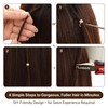 Hair Extension Tools Kit, Hair Extension Parts with 600 Silicone-Lined