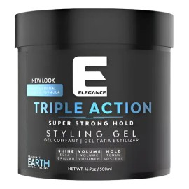 Elegance Gel Triple Action 500ml Super Strong Hold Earth