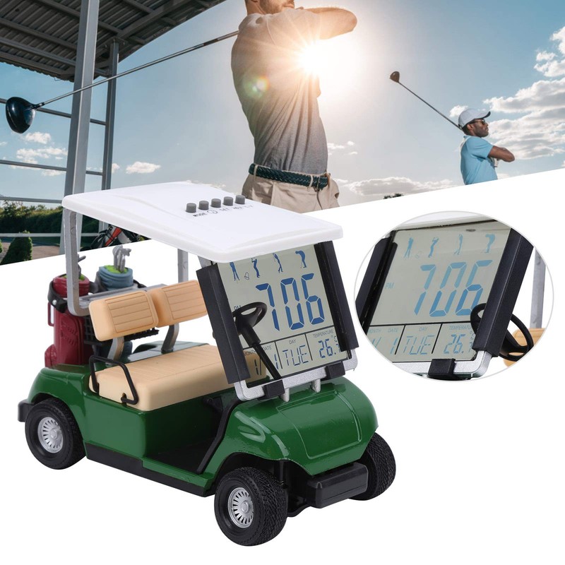 Golf Gift, Exquisite LCD Display Solid Golf Perpetual Calendar Cart,