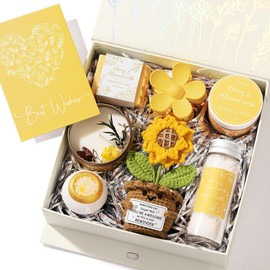 Spa Gifts for Women Bath Gift Set, Honey & Almond Milk Spa Gift Baskets Home Bath Self Care Kit Care Package Thank You Birthday Mothers Day Easter Gifts for Women Mom Her Friends Sister Teen Girl Wife