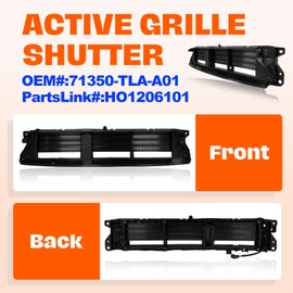 CarPartsDepot Front Lower Active Grille Shutter w/Motor Compatible With 2017-2019 Honda CR-V HO1206101 71350-TLA-A01