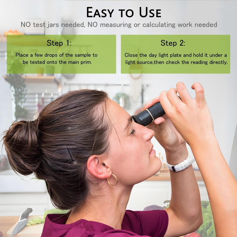Milk Refractometer 0-20% | Handheld Refractometer Tester for Dairy Farms,